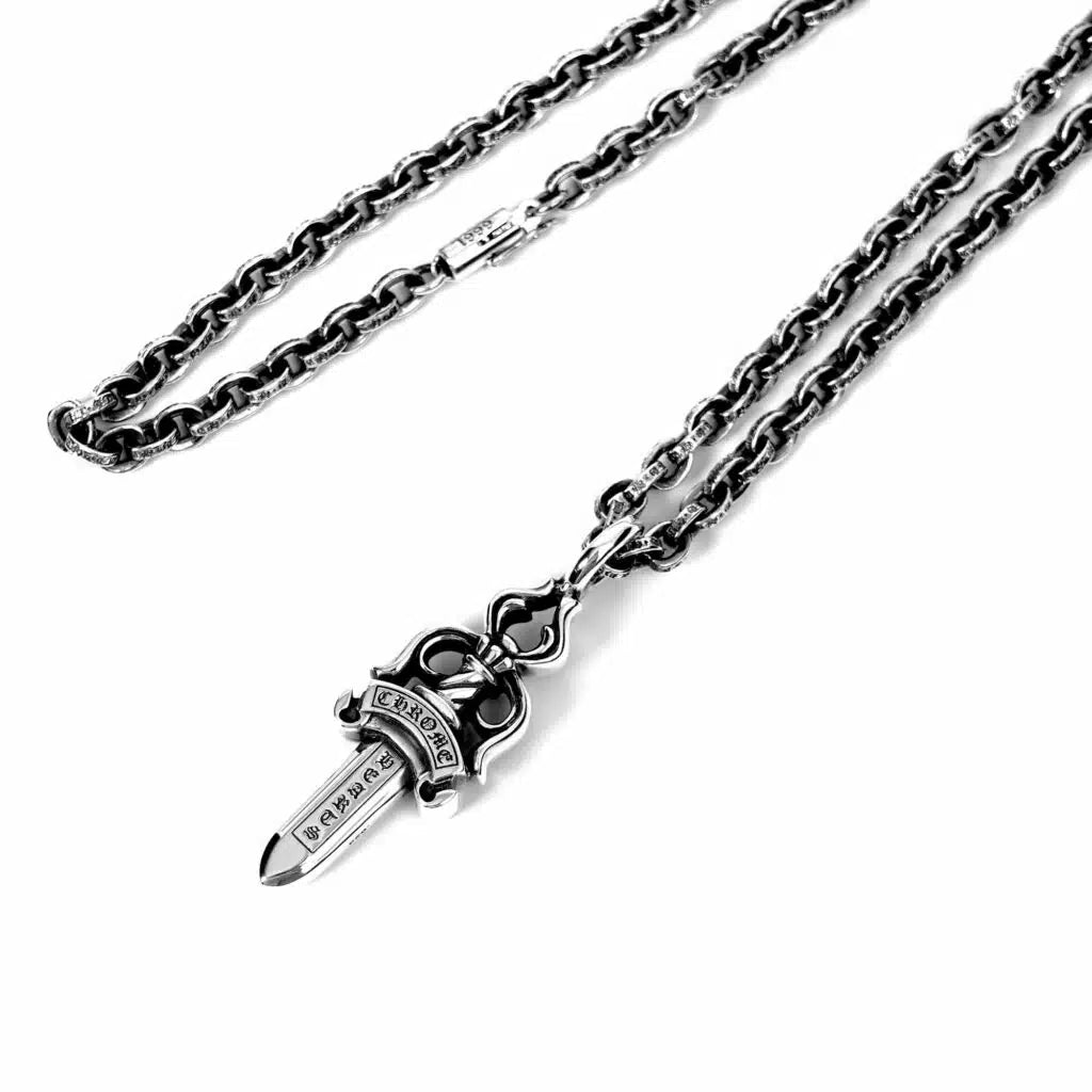 Chrome Hearts Double Dagger Pendant Necklace